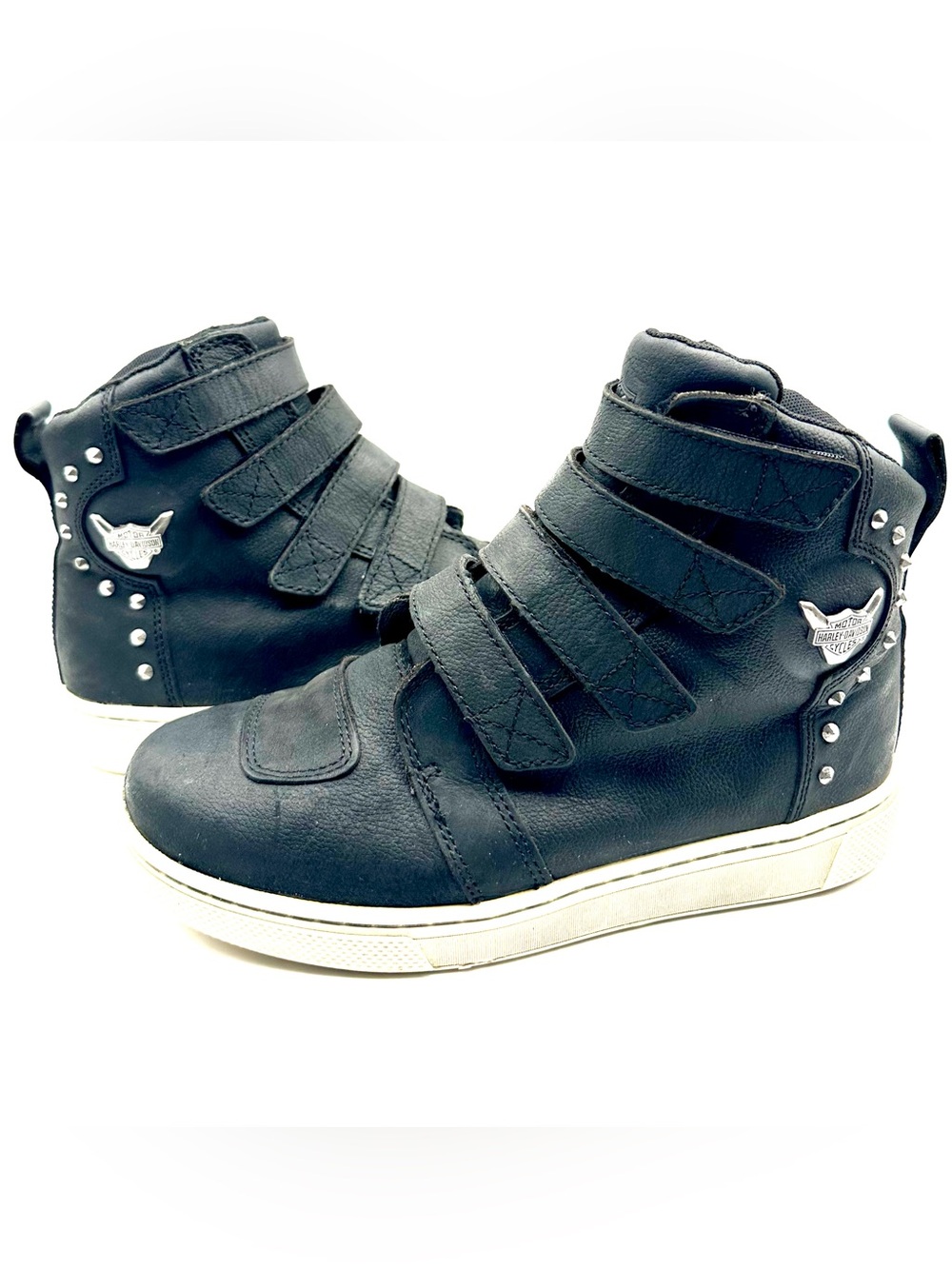 Harley-Davidson Bateman Black Leather High Top Sneakers